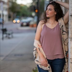 Mauve Dressy Tank Top | Large